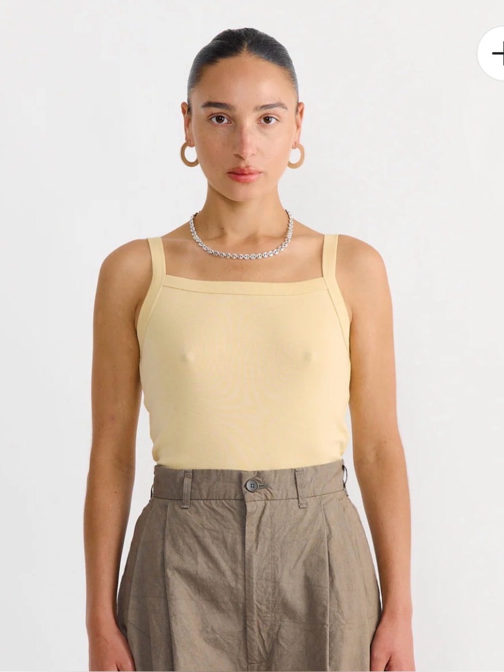 Flore Flore may tank top butter yellow L large